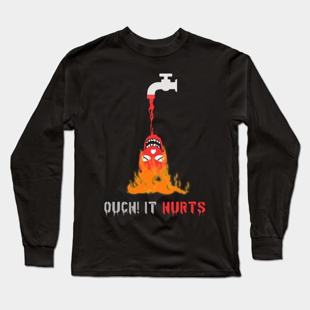 Ouch, It Hurts Long Sleeve T-Shirt by g16frameworkmedia